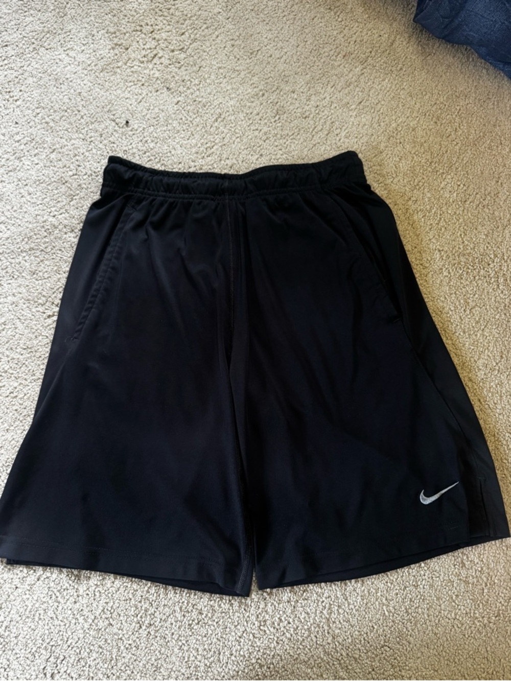Nike Men’s Black Athletic Shorts with Contrast Swoosh